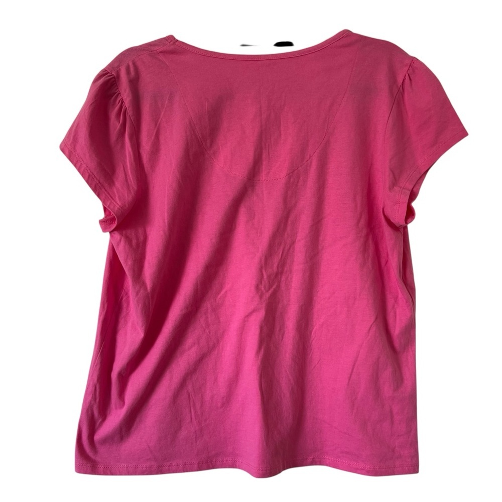 PINK K Palm Tree Graphic Tee Shirt Rhinestone Embellished Tropical Casual XL - Picture 3 of 6